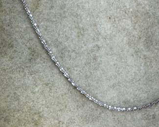 #85 - $120 - 14kt white gold chain 18"