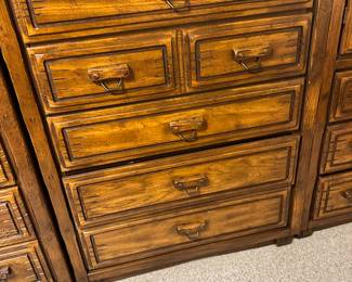 #44 - $140 - Chest of 5 drawers solid oak 44tx34wx18d
