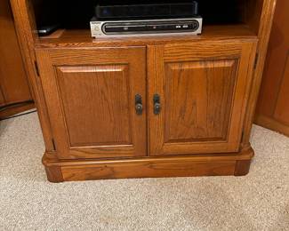 #5 - $120 - Solid oak TV stand 30tx34wx18d
