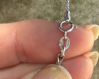 #85 - $120 - 14kt white gold chain 18"