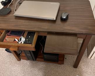 #37 - $60 - Formica top oak legs desk 27tx34wx18d