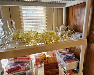 Depression glass pieces