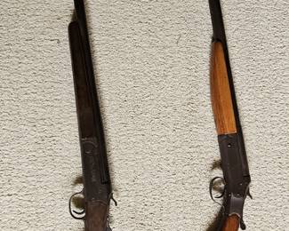 We have a Stevens Model 94 / Savage Arms Company single shot 20ga shotgun.  Also, a Riverside Arms Company 16ga shotgun.