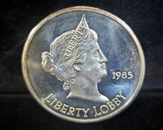1985 Liberty Lobby One Silver Eagle Guaranteed 1oz .999
