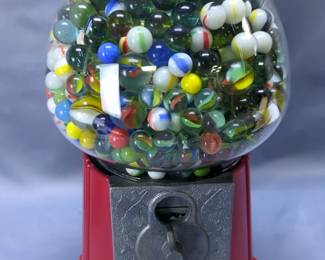 Bubble Gum Machine With Various Marbles