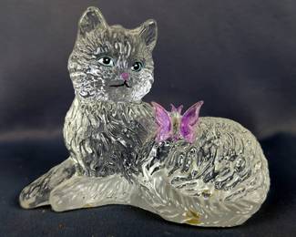 Collection Cat Figurines - Waterford Crystal and More