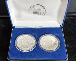 1776 Continental Currency and 1794 Liberty Replica, In Presentation Box Coins