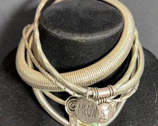 Necklace Collection - Silver Tone Metal & Stone Accents - Animal & Geometric Designs
