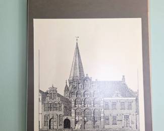 Vintage signed etching