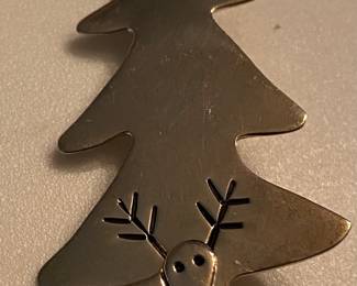 Anne Harvey Sterling Christmas Brooch