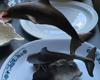 Small Signed and Numbered Hopkins Dolphin Bronze