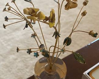 Gorham Jane Hutcheson Metal Flowers with Lucite Base