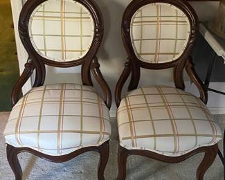 Victorian Spoon Back Medallion Chairs