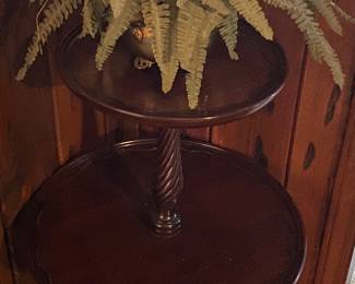 Mahogany Two Tier Side Table