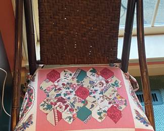 Victorian Wicker Back and Bottom Rocking Chair