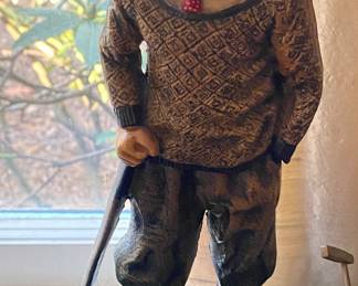 Figural Golfer Cast Iron Doorstop