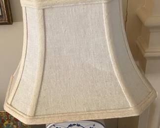 Blue and White Oriental Lamp