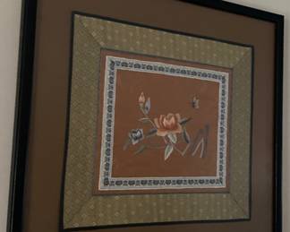 Framed Floral Oriental Print