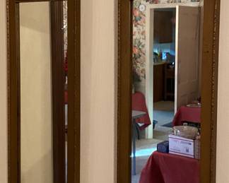 Pair of Victorian Wall Mirrors (One Has Crack) 