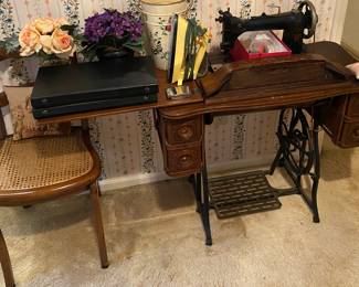 Old Treadle Sewing Machine 