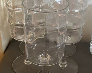 Paneled Bamboo Glass Stemware