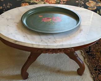 Marble Top Victorian Style Coffee Table