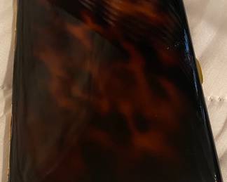 Faux Tortoise Shell Cigarette Case 
