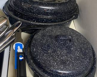 Enamelware Roaster and Pot