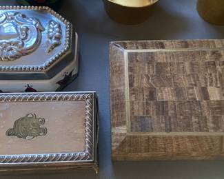 Assorted Boxes and Match Holder