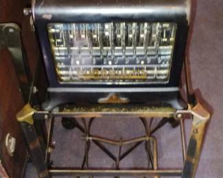 1800's arly 1900's early posting machine, prints ledger rom local bank in Scottsboro