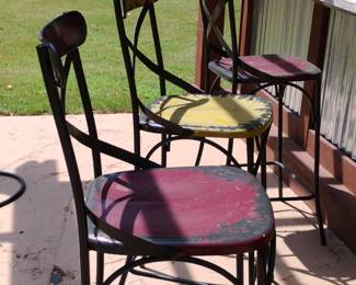 Metal bar stools
