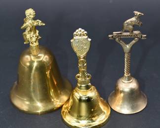 lot of 3 brass tone bells