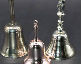 lot of 3 silver tone bells