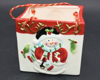 ceramic snowman gift bag