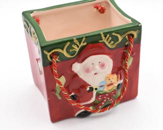 ceramic gift bag-Santa