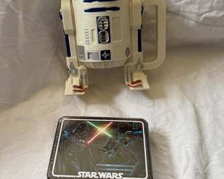 Star Wars R2 D2 drinking traveling cup and card game asking $15.00 each or best offer