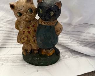 Kitty cats iron door stop $45.00 or best offer