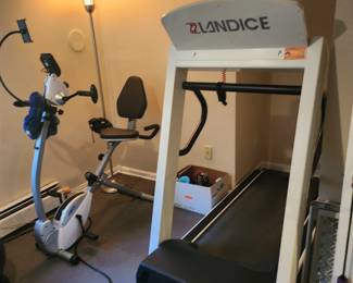 Treadmill &exercise bike ..lots of workout equipment