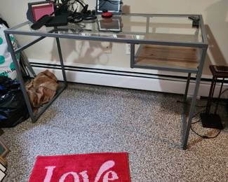 Metal & glass desk