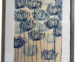 Blue Botanical Print