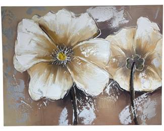 Hand Painted Floral Wall Art