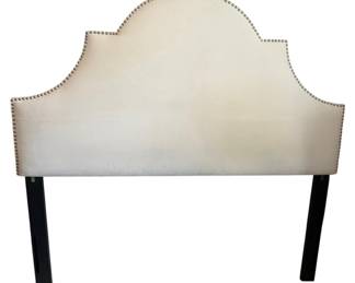 Queen White Microfiber Headboard