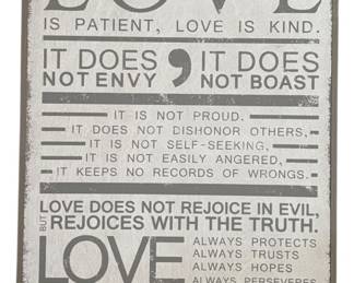 Love is Patient Wood Wall Art