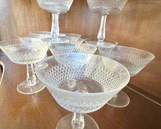 Mid-Century Royal Diamond Fine Arts Crystal Stemware