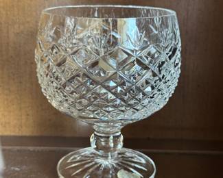 Vintage Galway Crystal Cut Glass Goblet Stemware Hand Cut Ireland