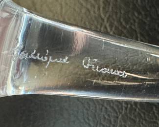 Lalique Paris Crystal Flower – Signed French Frosted Glass Collectible