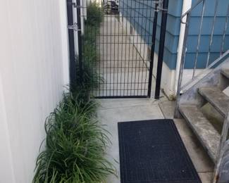 Gate; plants