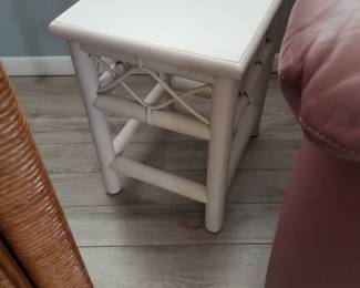 Rattan accent table - set of three