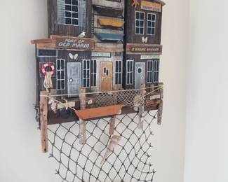 Wooden dock sculpture