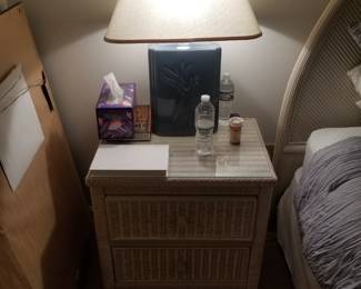 King bedroom suite: two nightstands; two matching table lamps